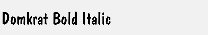 Domkrat Bold Italic